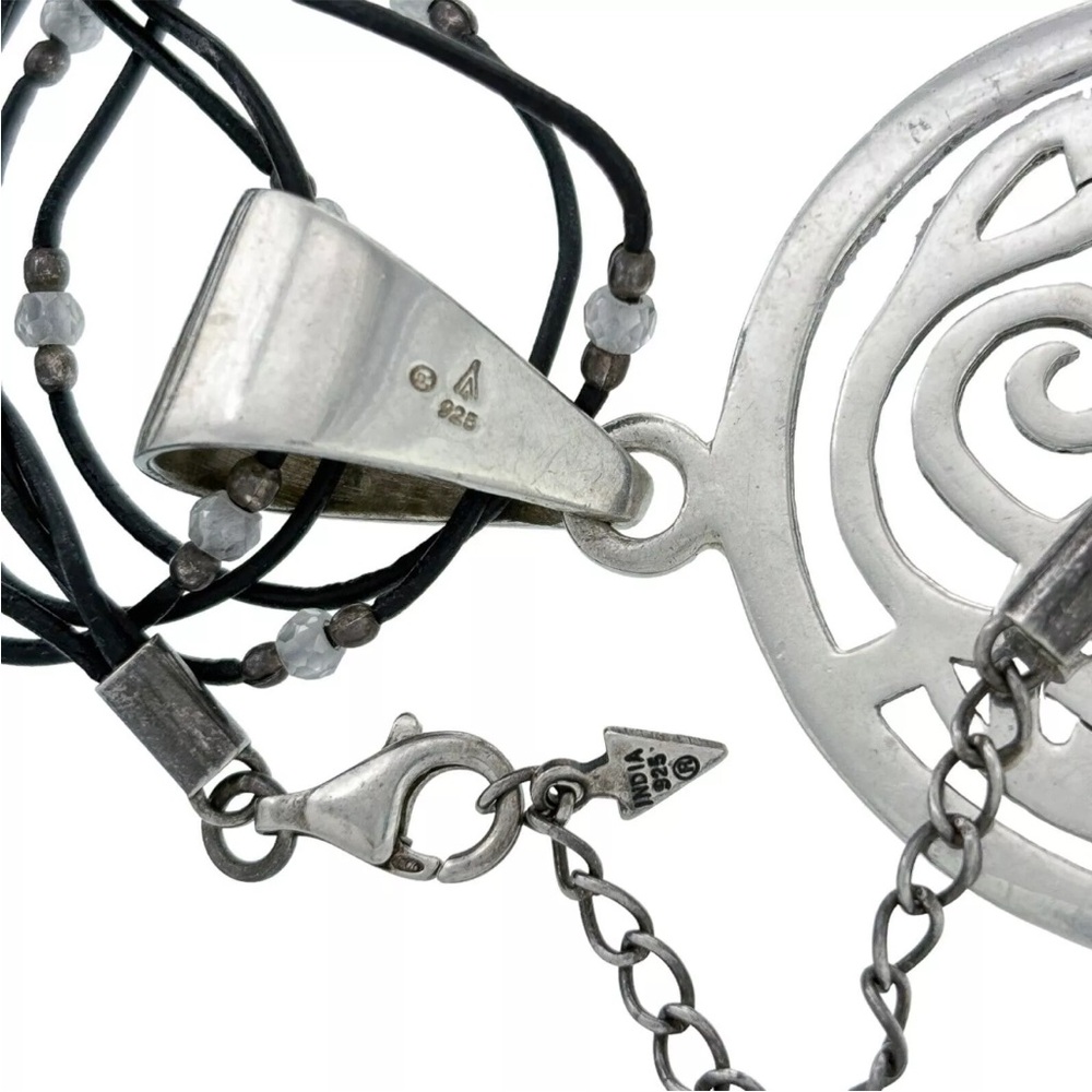Silpada Vintage Sterling Silver
Celtic Knot Cut Out Pendant
Black CZ Necklace - Picture 5 of 6